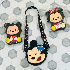 Mickey Minnie Silicone Crossbody Bag -Pick 1